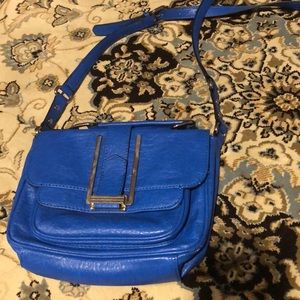 Blue leather Kardashian Kollection bag